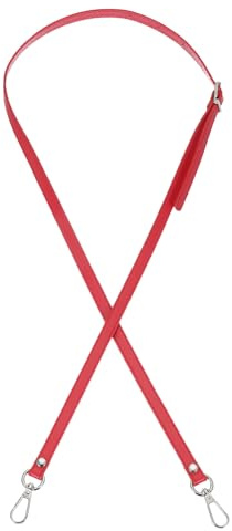 PATIKIL Schulterriemen Leder Ersatz 1.2x120cm Handtaschengurt PU Verstellbarer Schulter Crossbody Ersatzgurt mit Silber-Hardware für Handtaschen Schultertasche, Rot | Verstellbarer Mini-Schultergurt aus Pu Häkelnadel, mit silberfarbenen Beschlägen, Accessoires für Damen