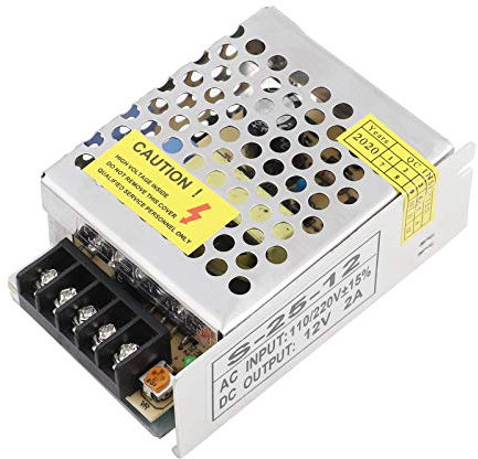Equipo Industrial DC 12V Fuente de Alimentación de Conmutación, Fuente de Alimentación de Conmutación del Controlador LED DC 12V 2A Adaptador del Controlador