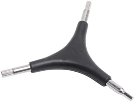 Wambere 1 Stück Fahrrad-3-Wege-Sechskantschlüssel,Fahrradreparaturwerkzeuge,Edelstahl Dreiarm Innensechskantschlüssel 4,5,6 mm,Tragbar,für Fahrräder Reparatur Outdoor-Radfahren Fahrradzubehör,Schwarz