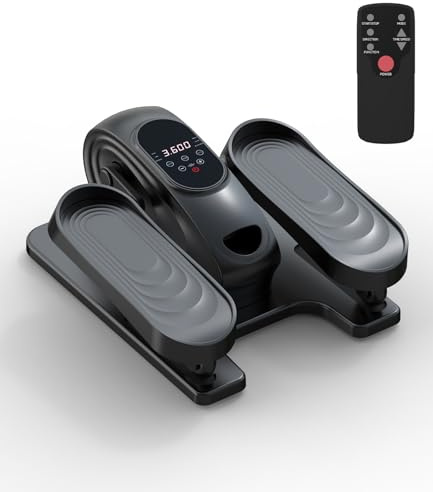 Velo Elliptique Bureau et Domicile, Mini ÉLectrique Vélo Elliptique avec Télécommande, Écran, 15 Vitesses, Portable et Silencieux, Pedalier Electrique d'Appartement pour Seniors et Adultes