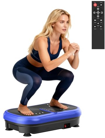 Vibration Plate Exercise Machine, 120 Levels Vibration Platform for Weight Loss & Lymphatic Drainage, Full Body Workout Machine with Remote Control for Home Gym, Easy Storage