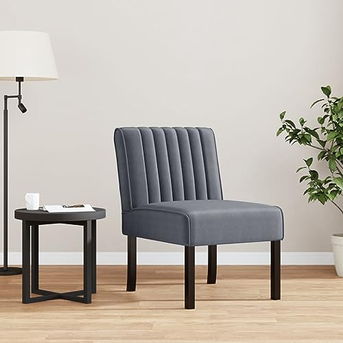 Mimdixy Loungesessel, Relaxsessel, Ohrensessel Sessel, Ohrensessel, Lehnstühle, Polsterstuhl Dunkelgrau Samt Fürs Arbeitszimmer, Homeoffice, Modern Stil