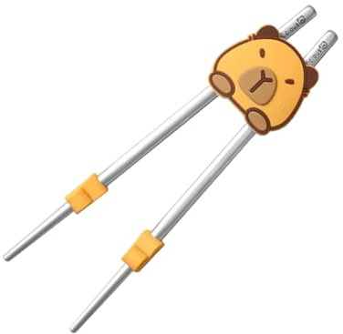 Chopstick Practice Aid - Silicone Trainer for Beginners | Capybara Connector with Washable Design, Easy Grip for Kids, Home Snacking, Learning Tool, Eating Helper