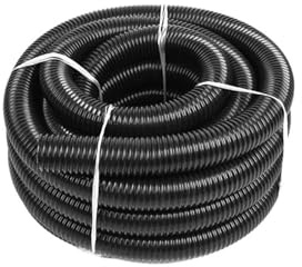 LDGSUPH Vacuum Cleaner Thread Hose Inner 50mm Outer 58mm Thread Hose Factory Bellow Straws Soft Pipe Vacuum Cleaners Nozzle Accessories(Black-3 m)