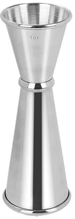 Dosatore Cocktail Doppio cocktail Jigger, 4,75 pollici, da 0,5 once a 2(Silver 1oz 2oz)