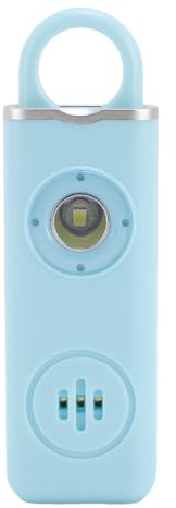 MENDUNER Alarme de sécurité Personnelle 130 DB avec Lumière Stroboscopique, Porte-clés de sécurité d'urgence Rechargeable, Protection Contre Les Sirènes Fortes étanches pour Femmes, (Blue)
