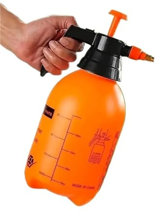 Pulverizador Plantas Pulverizador de Agua Manual - Regadera jardín 2 l con Cabezal Ajustable for Plantas y Flores en macetas Bomba Aire comprimido(2L Orange)