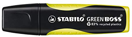 Umweltfreundlicher Textmarker - STABILO GREEN BOSS - Einzelstift - gelb
