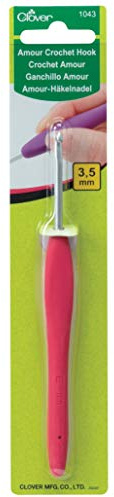 Clover 1043/E magenta Amour Häkelnadel, Größe E, 3,5 mm von Clover Näharbeiten