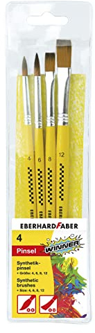 EBERHARD FABER 579921 Synthetikpinsel-Set, 4-teilig, sortiert