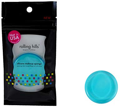 Rolling Hills – silikon makeupsvamp – latexfri – tvättbar foundationapplikator – blå färg