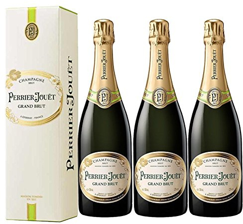 Lot 3 Champagnes Perrier-Jouët Grand Brut 75cl avec étuis