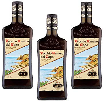 Sicilia Bedda - Vecchio Amaro del Capo Liquore d'Erbe di Calabria - box da 3 o 6 Bottiglie 70 CL - IDEA REGALO (3 Bottiglie 70 CL)