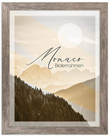 BIRAPA Monaco Bilderrahmen Holz 40x40 cm Apfel - Wechselrahmen Bilderrahmen Plexiglas - für Fotos, Bilder & Poster