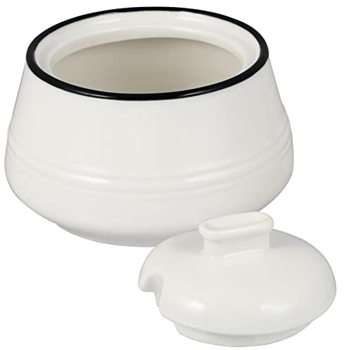 Angoily Keramik Dosen Bonbon Dose Porzellan Teedose Süßigkeiten Vorratsdosen Plätzchendose Vorratsbehälter Kaffeedose Zuckerdose Schmuckdose für Kräuter Gewürze Aufbewahrung, Weiß, (4511JFN13U1F455)