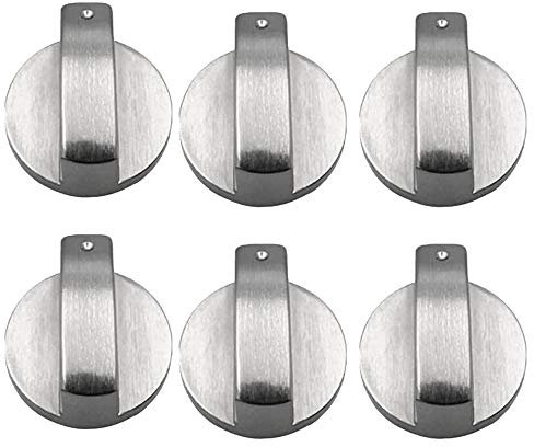 6 Stück Herdknöpfe, 6 mm Gasherdknöpfe, -Metallknöpfe, Zubehör für Küche, Gasofen, Knöpfe