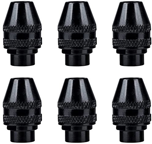 Bestgle 4486 bohrfutter 6 stück schnellspannbohrfutter 0.3-3.2mm dreibacken mini bohrfutter adapte für elektrischer umrüstwerkzeug bohrkopf