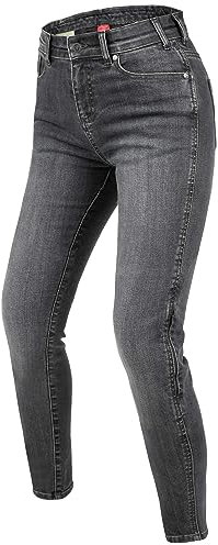REBELHORN Classic III Lady MotorradJeans Damen | Aramidfaser Futter | SAS-TEC Knie und Hüftprotektoren | Slim Fit