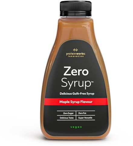 Protein Works | Zero Syrups, Maple Syrup, 425ml | Zéro Sucre, Zéro Graisse, Douceur Parfaite Sans Sucre, Sirop Végan Polyvalent Pour Pancakes, Porridges, Café & smoothies