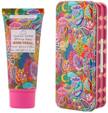 Heathcote & Ivory Hand Cream 100ml, Hand Moisturiser in Reusable Tin, Shea Butter, Bergamot Essential Oils, Travel Size, Cruelty and Vegan Friendly, Beauty Gift For Her