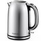LONGDEEM Hervidor Inoxidable de Agua Eléctrico de 1.7L, 2200W con Desconexión Automática, LED, Ideal para Infusión, Té y Café. Antisecado y Base Giratoria Inalámbrica, Plata