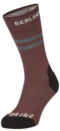 SEALSKINZ | Runton | Unisex Waterproof Cold Weather Mid Length Merino Wool Lined Sock | Outdoor Adventure & Winter Sports, Hiking | Hydrostop to Block Water Penetration
