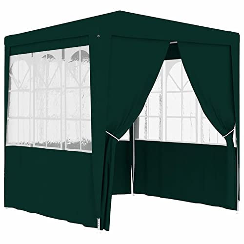 LAPOOH Profi-Partyzelt mit Seitenwänden, Festzelt, Pavillion, Bierzelt, Garten Party Zelt, Gartenzelt, Grillpavillon, 2,5×2,5m Grün 90 g/m²