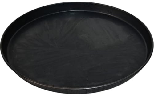 Teglia da Forno Professionale in Lamiera Blu rotonda pirofila tortiera per pizze pasticceria casa cucina hotel ristorante Resistente fino a 250°C Pareti Svasate e Bordo Arrotondato (TEGLIA H2xD32 CM)