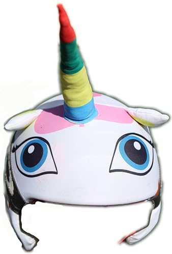 Housse de Casque Licorne – Couvre Casque Extensible pour Ski, Snowboard, Vélo et Roller – Décoration Fun et Originale, Taille Unique, pour Enfants et Adultes