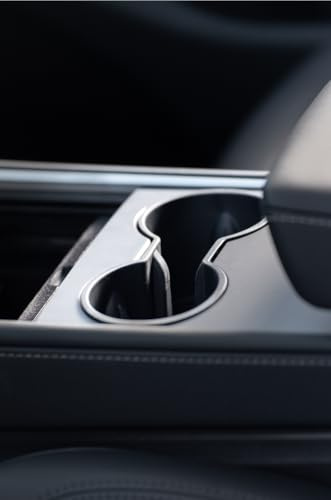 HAMPHI Mugghållare Silikon för Tesla Model 3 & Y – Anpassad för Aluminiumburkar och Mindre Flaskor, Tesla model 3 tillbehör, Tesla model Y tillbehör, förvaring