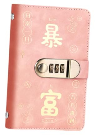 perfk Geldsparen Binder mit Bargeldumschlägen, leichter tragbarer Sammelgeschenk, kreativer Geldorganisator, Bargeldinhaber, Rosa