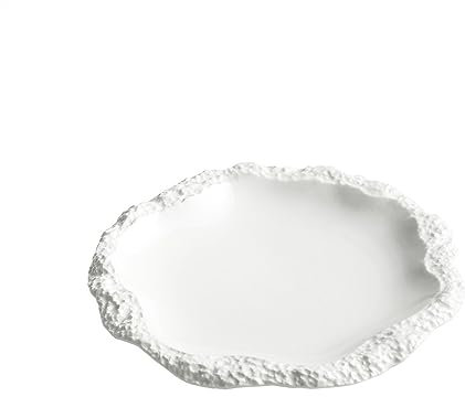 Assiettes Service de Table Assiette en forme de roche créative Assiette à fruits Assiette à collation Ménage Assiette plate en céramique blanche Assiette peu profonde Vaisselle de cuisine Assiette(S)