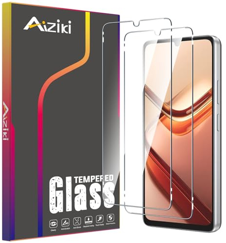 Aiziki [2 Pezzi Vetro Temperato per Doogee Note 58/58 Pro, HD Chiaro, Anti Graffio, Anti-Impronte, Durezza 9H Pellicola Protettiva a Copertura Totale con Doogee Note 58/58 Pro