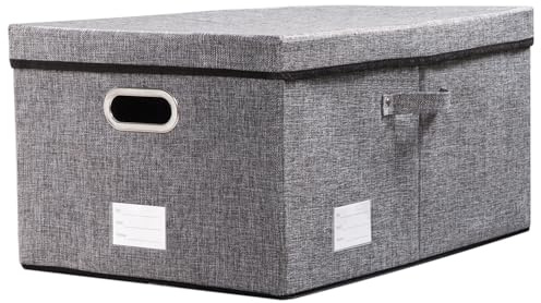 PRANDOM Aufbewahrungsbox mit Deckel Übergroß,Grau[1-stück] 58x40x30cm