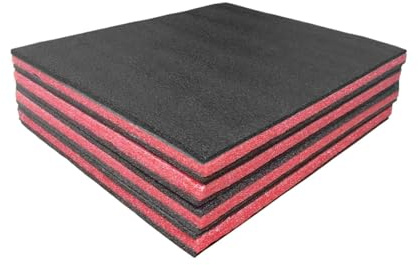 F Fityle 4pcs Inserts en Mousse Polyuréthane Découpable pour Boîte à Outils,Doublure de Boîte à Outils Résistante aux Chocs à Haute Densité,Protection Impact pour Verrerie, Céramique,50cmx33.5cmx2.5cm