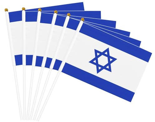 Bandera israelí de mano, ligera, para decoración del hogar, eventos, uso versátil