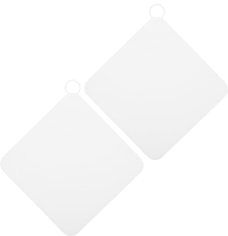 Silicone Copertura Anti-intasamento Pezzi 2 Bianco Scarico in Bagno | Raccoglie Capelli e Residui, Adatta per Lavandino e Scarico, Copertura per Bagno e Wc