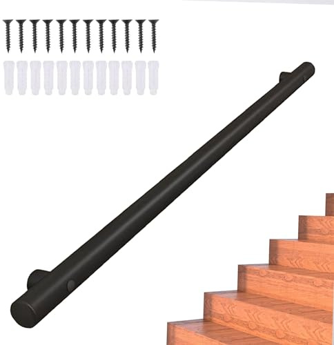 Kit di ringhiera regolabile in acciaio inox per scale esterne e interne, da 60 cm a 240 cm, parapetto per scale moderne