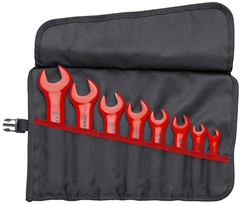 KNIPEX 98 99 13 S5 8 Piece 1,000V Metric Insulated Open End Wrench Set