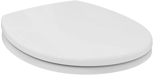 Ideal Standard Contour 21+ abattant WC design fin – Blanc (Alpin) | Abattant WC fabriqué dans un matériau durable, S406501