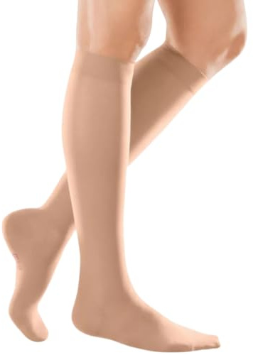 medi mediven elegance - Knielange Kompressionsstrümpfe Damen – Elegante Stützstrümpfe Damen mit geschlossener Spitze – Kompressionsstrümpfe Klasse 2 ohne Haftband