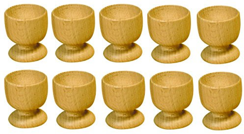 10 Coquetiers en bois à décorer, peindre, personnaliser, HT 50mm, Ø 43mm