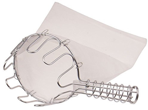 PROHEIM Obst-Pflücker Ø 13 cm Ernte-Helfer aus verzinktem Draht mit einem Stoffbeutel Apfel-Pflücker für alle gängigen Teleskopstiele geeignet