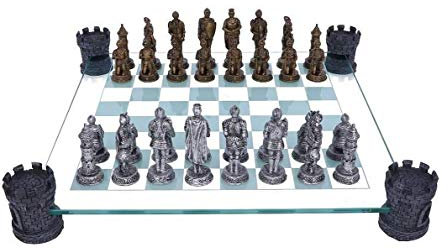 Nemesis Now Medieval Knight Chess Set Schachspiel Standard