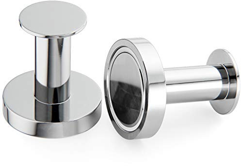 Mavoro Calamite Potenti per Appendere Giacche e Borse | Set da 2 Robusti Appendiabiti Magnetici | Magneti Neodimio 52 e Terre Rare | Magneti Potenti per Frigoriferi, Armadietti (Coromato set da 2)