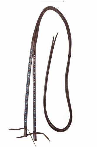 CHALLENGER Horse Western 66RT22TR Zügel aus Spaltleder, 2,1 m, Braun