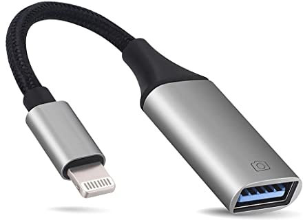 TargetGo Lightning to USB Camera Adapter, iPhone to USB Female OTG Adapter, iPad USB Adapter Supports USB Flash Drive, Card Reader, Mouse, Keyboard, MIDI.