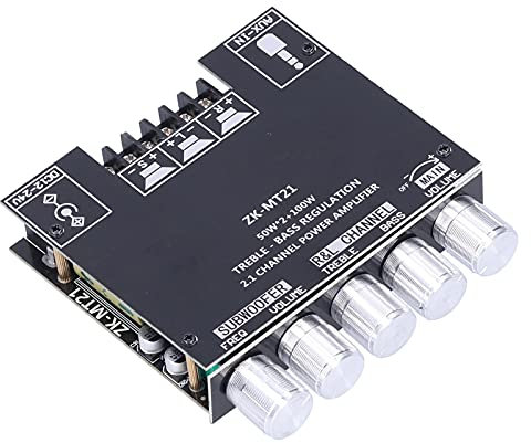 Modulo Amplificatore di Potenza Eujgoov Scheda Amplificatore Bluetooth 2.1 Canali Amplificatore Digitale per Altoparlanti Home Theater Negozio