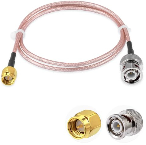 Vecys SMA Mâle vers BNC Mâle Câble Coaxial RF 50ohm SMA vers BNC RG316 Câble de Raccordement 23.6/60CM pour Antennes Radio Amateur Appareils LAN Sans Fil Radios Wi-Fi