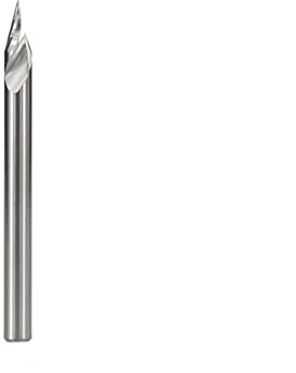SYHML-SHOP 1 stücke Fasen-Endmühle 3.175mm Schaft CNC Carving-Bits, V-Formspitze Schnitzschneider 20/30/45/60 Grad Frässchneider Wolframkarbid-Router-Bit (Cutting Edge Length : 60Dx0.2)